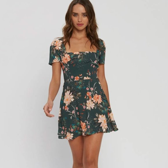 Flynn Skye Dresses & Skirts - Flynn Skye Maiden Mini - Abstract Emerald - Small